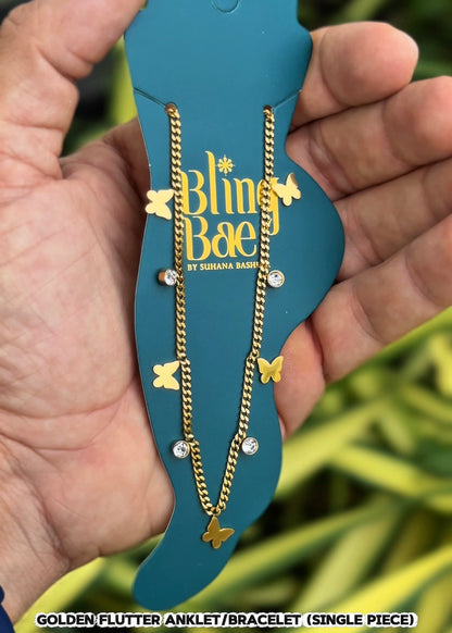 Golden Flutter Anklet/Bracelet (Single Piece)