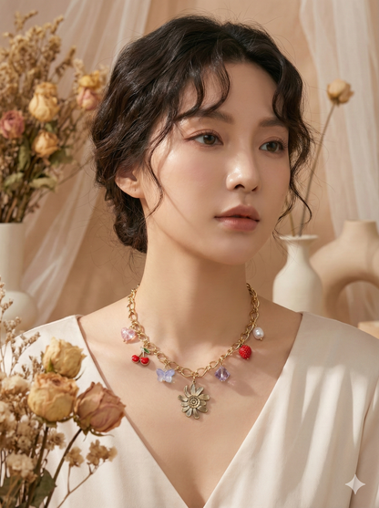 Spring Garden Charm Necklace