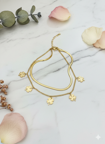 Clover Luxe Anklet/Bracelet (Single Piece)