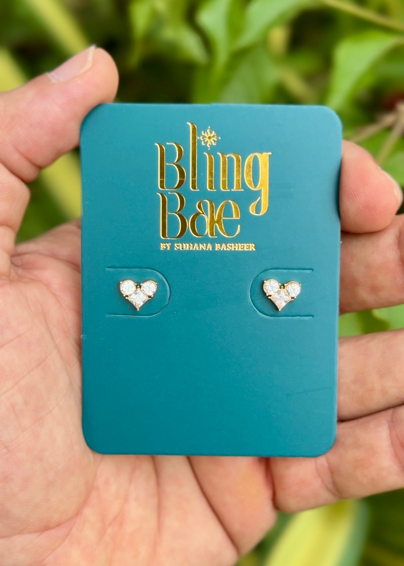Twin Spark Heart Mini Studs ✨ (316L Grade)