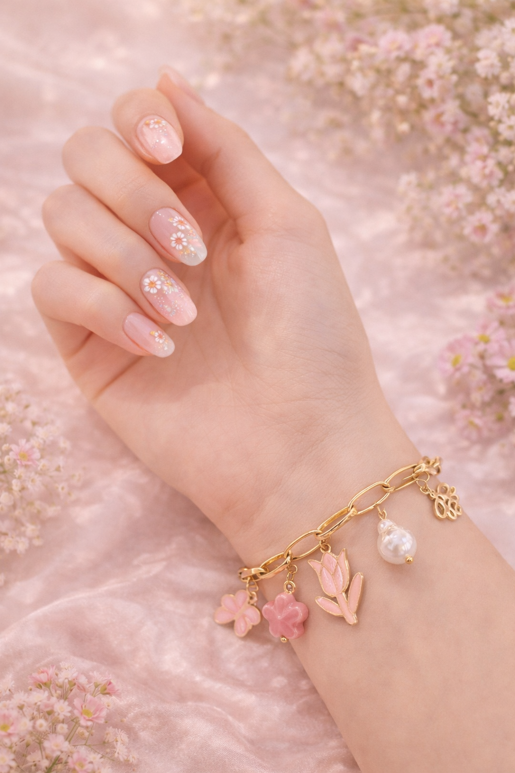 Soft Blossom Charm Bracelets