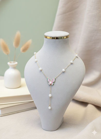 Pearl Flutter Y Necklace