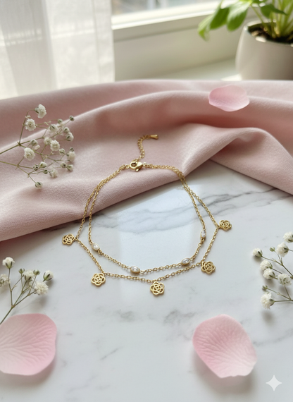 Rosetta Bloom Anklet/Bracelet (Single Piece)