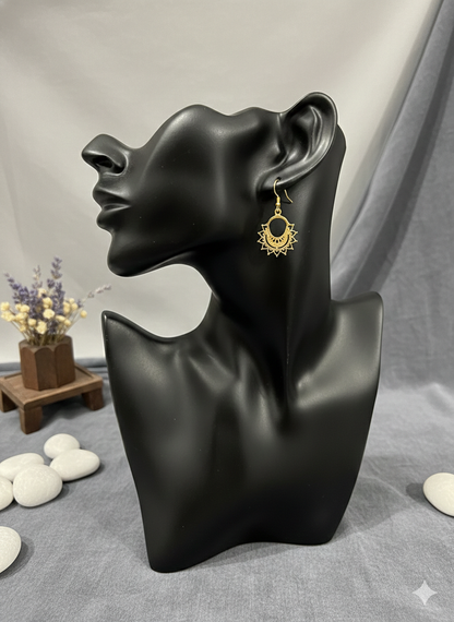 Sunflare Mandala Drops Earrings