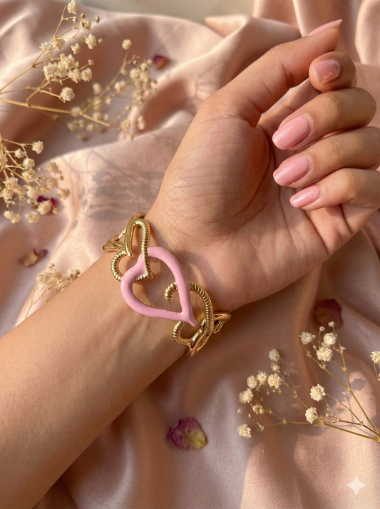 The Blush Heartstrings Cuff Bangle