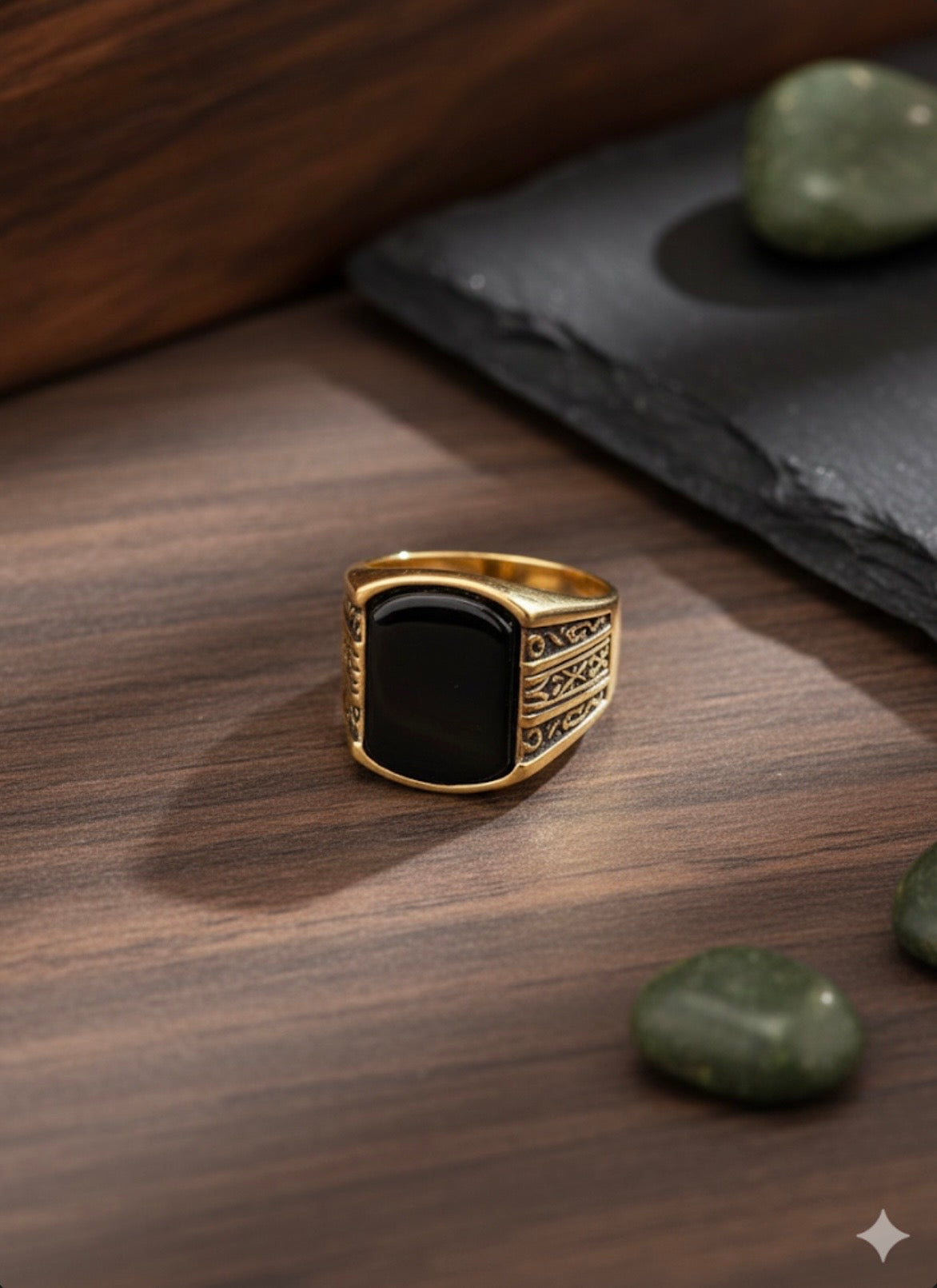 Obsidian Crest Rings
