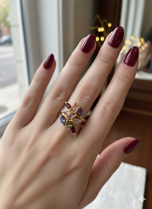 The Gemstone Cascade Ring