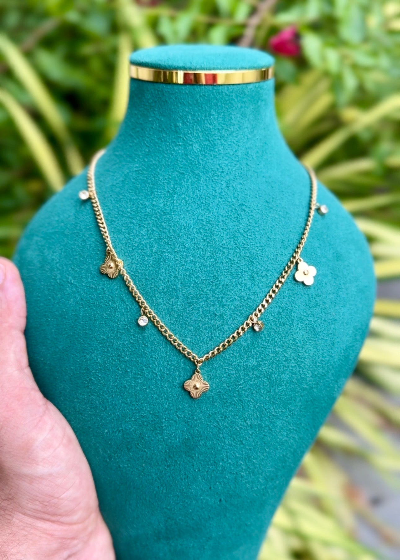 Dainty Blossom Charm Necklace 🌼