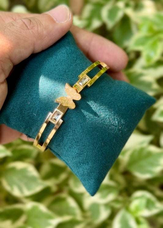 Butterfly Crystal Elegance Cuff Bangle 🦋✨