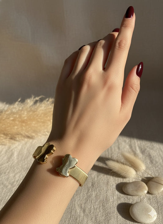 Golden Embrace Cuff Bangle
