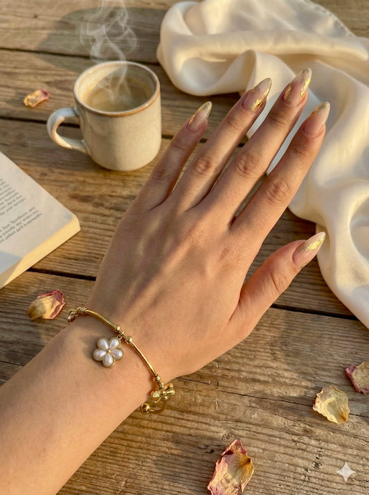 Blossom Charm Cuff Bangle