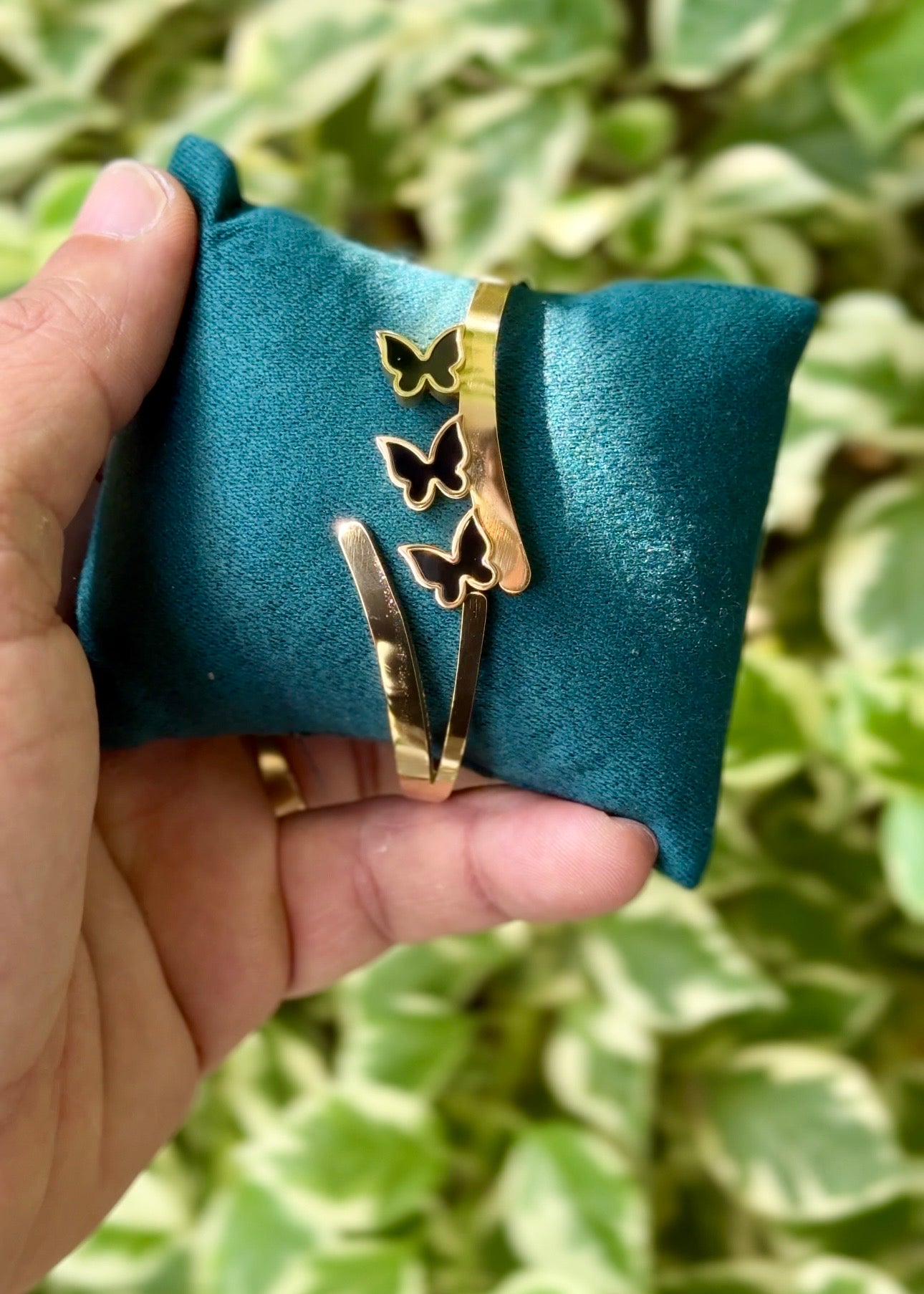 Flutter Trio Butterfly Cuff Bangle 🦋✨