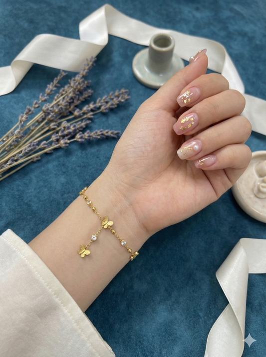Golden Flutter Anklet/Bracelet (Single Piece)