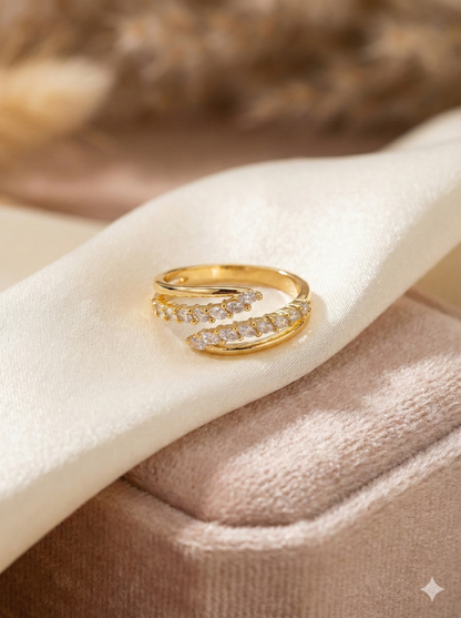 Twin Spark Rings (Adjustable)