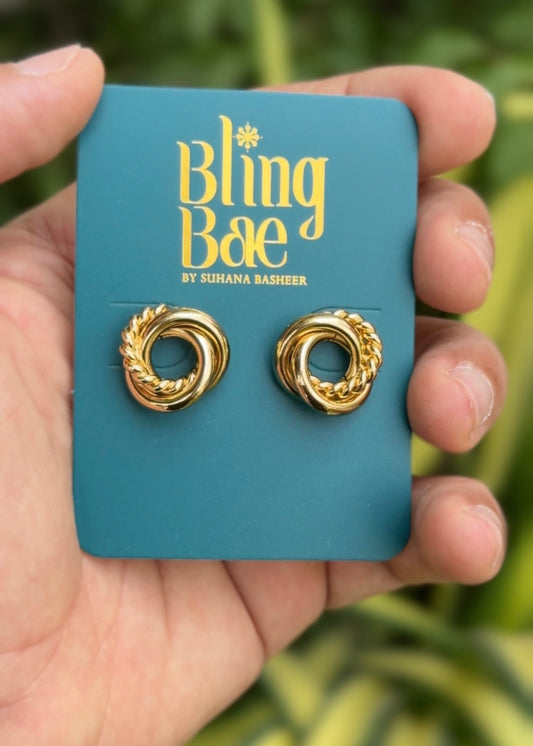 Golden Knot Luxe Studs