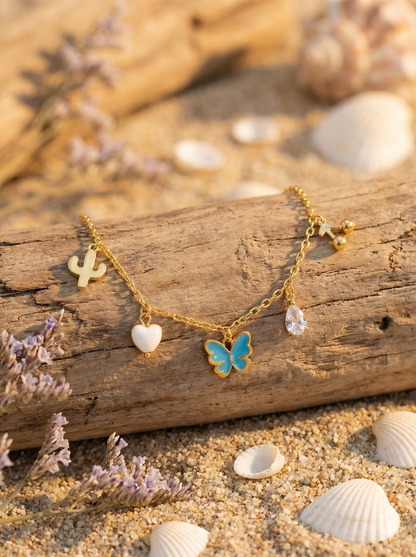 Butterfly Charm Bliss Anklet/Bracelet (Single Piece)
