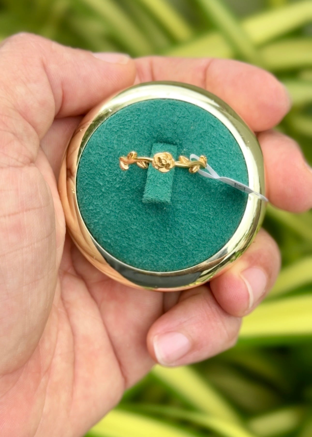 Golden Rose Vine Ring 🌹✨ (316L Grade)