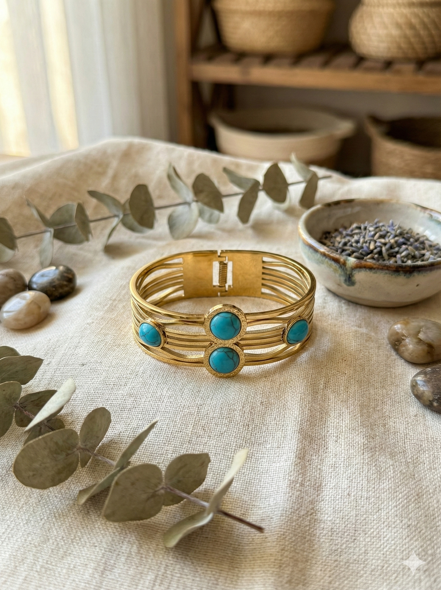 Azure Aura Cuff Bangle