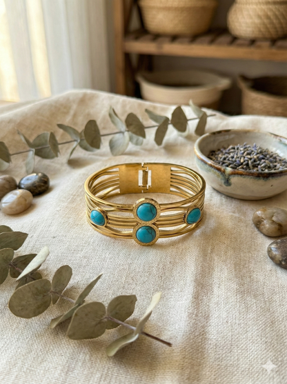 Azure Aura Cuff Bangle