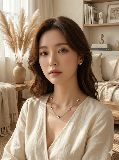The Evil Eye Necklace & Earrings Set
