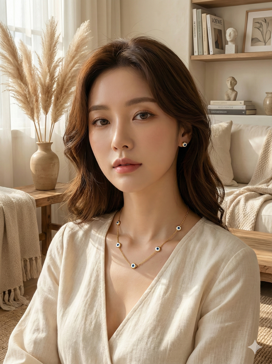 The Evil Eye Necklace & Earrings Set