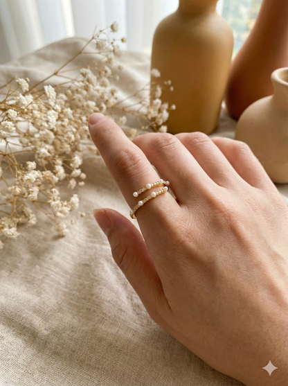 Pearl Whisper Rings (Adjustable)
