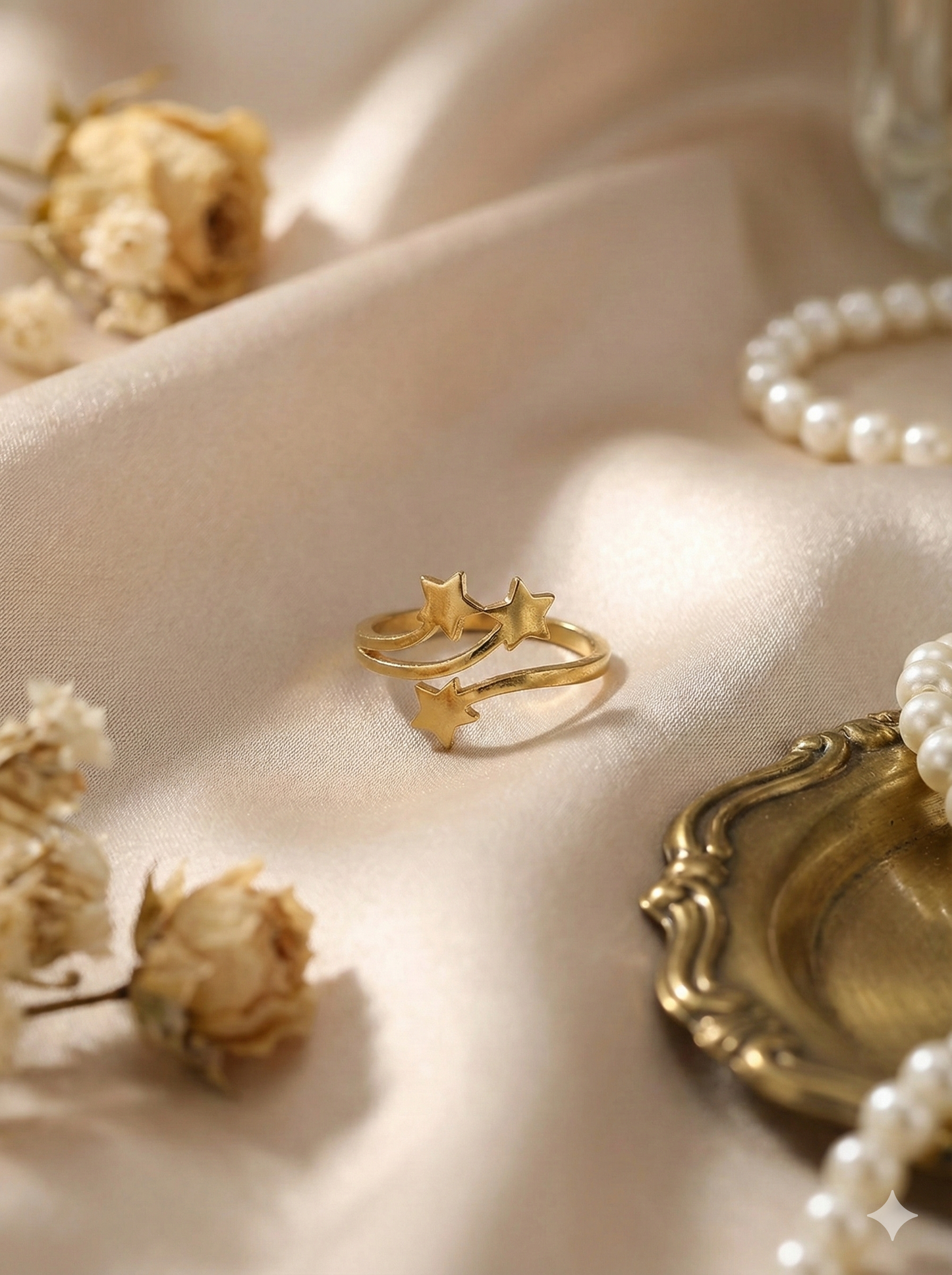 The Golden Star Trio Wrap Rings