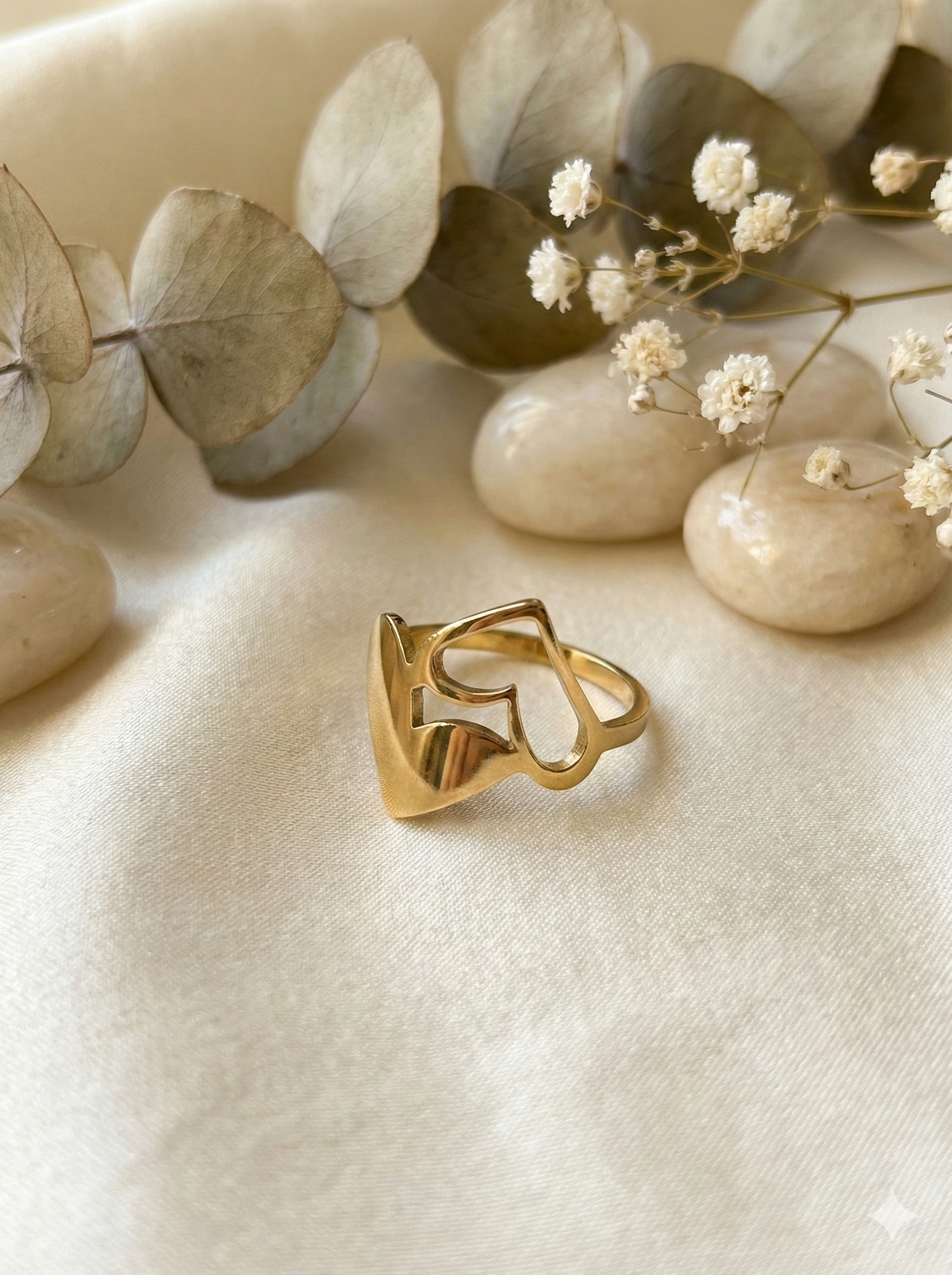 Duo Heart Band Rings