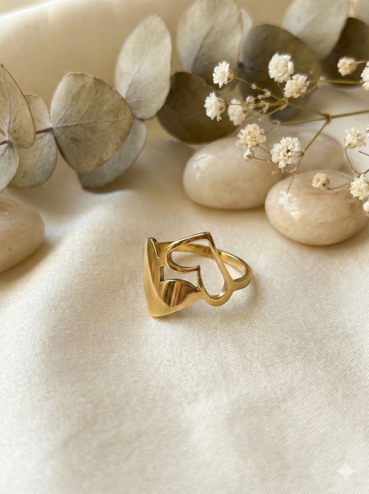 Duo Heart Band Rings