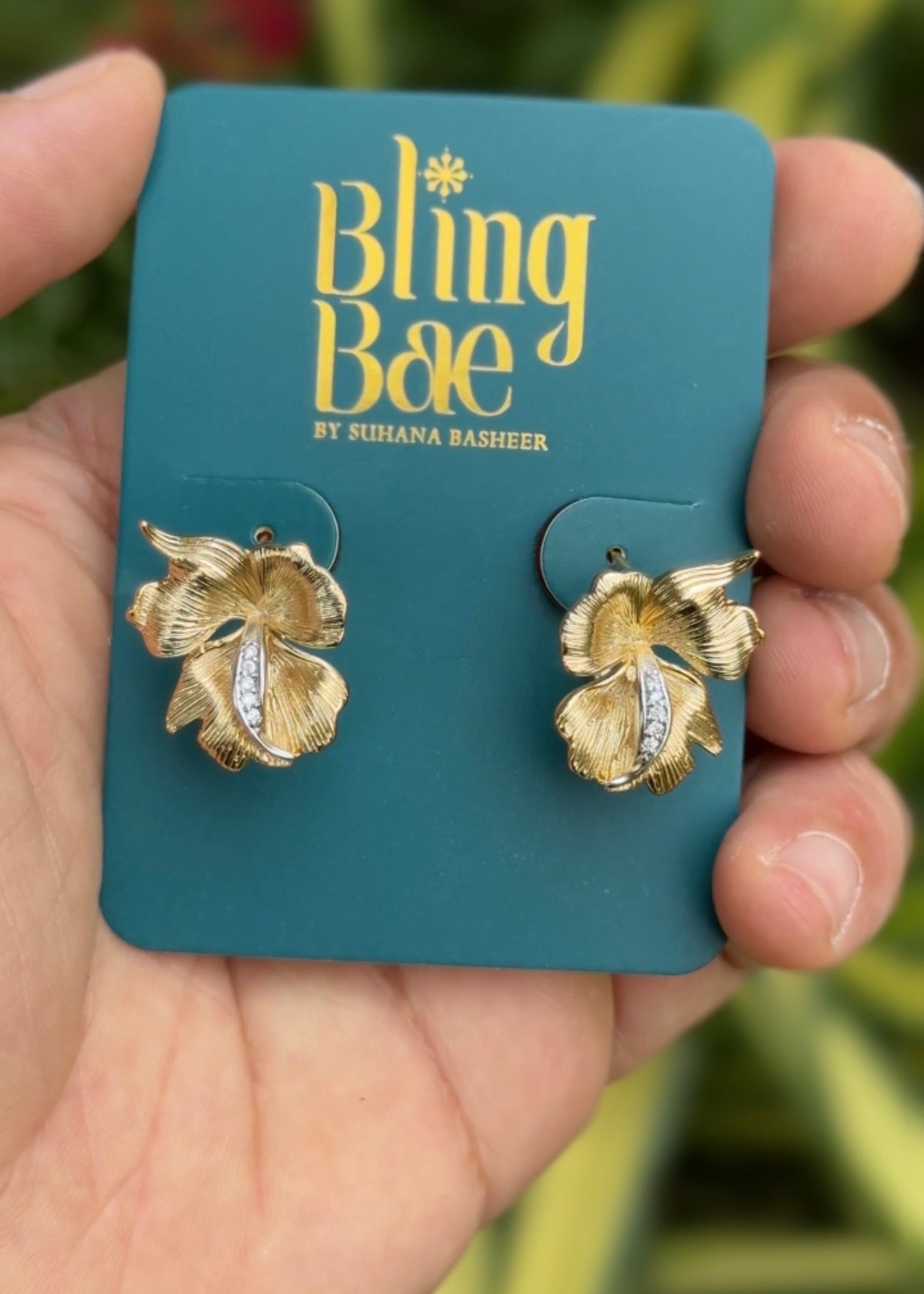 Golden Petal Royale Studs