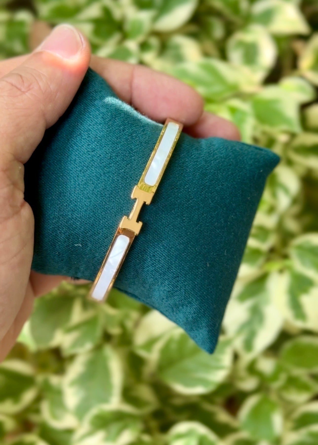 Ivory Enamel Luxe Cuff Bangle 🤍✨