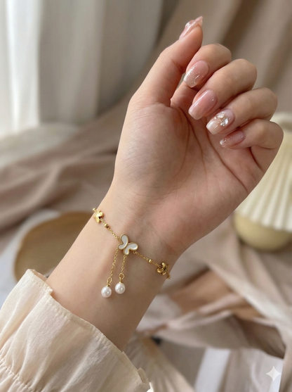 Pearl Flutter Anklet/Bracelet (Single Piece)