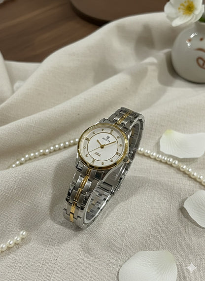 Ruinita Luxury Elegant Two-Tone Bracelet Watch