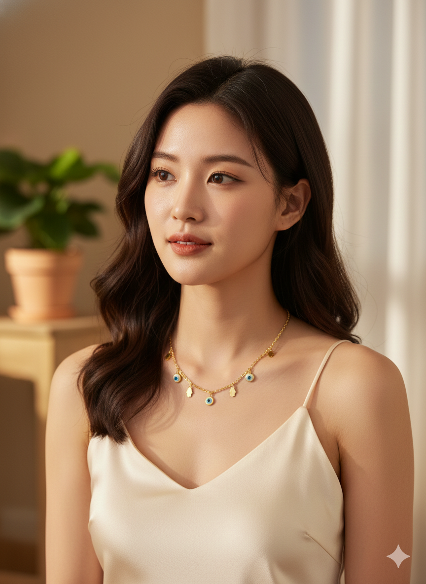 Evil Eye Protection Charm Chain