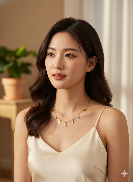 Evil Eye Protection Charm Chain