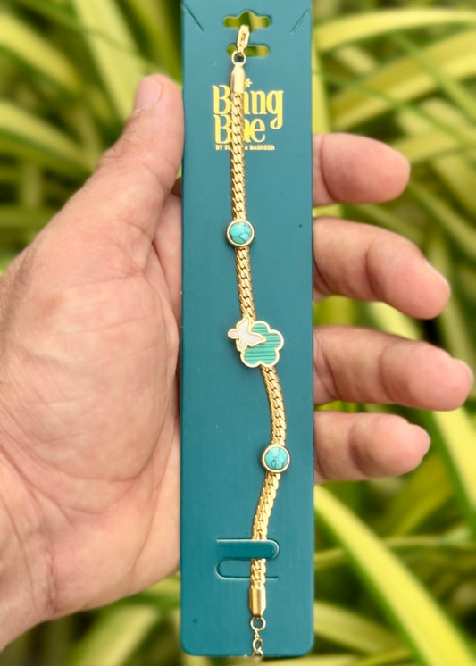 Turquoise Butterfly Bloom Bracelet 🦋✨