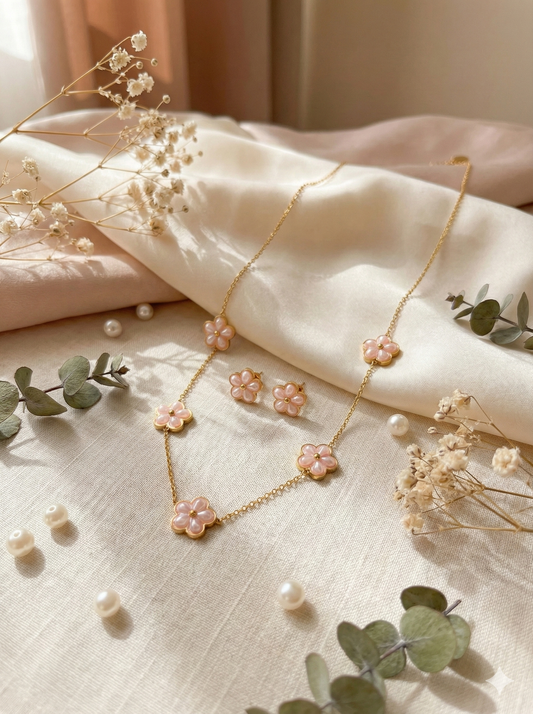 Bloom Necklace & Earrings Set