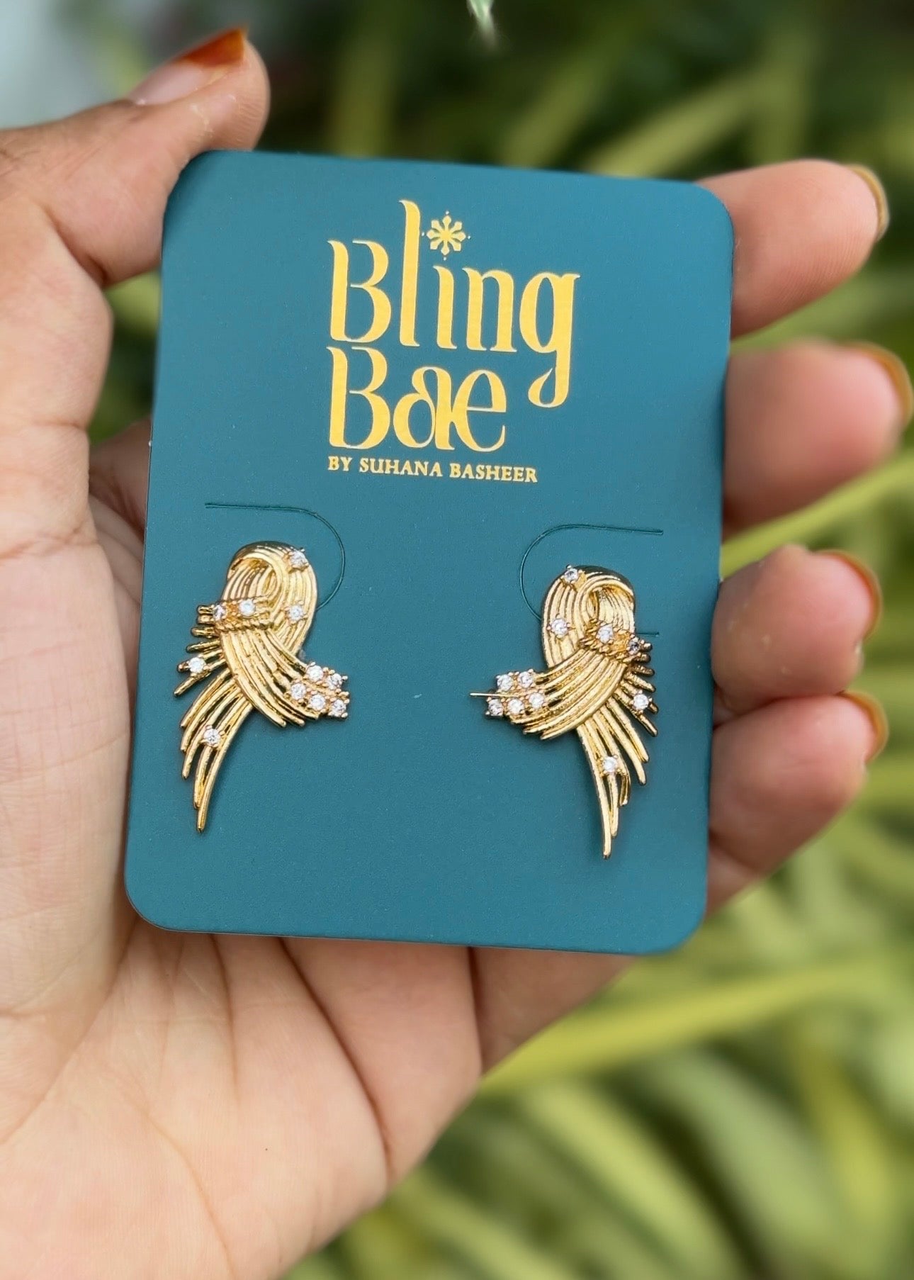 Crystal Ribbon Glow Earrings