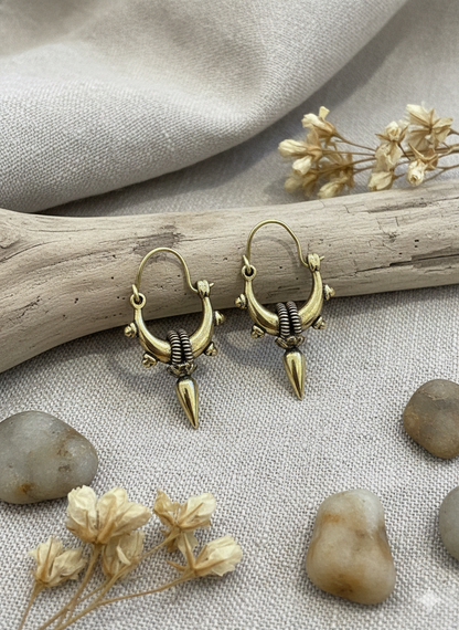 Warrior Knot Spike Hoops Earrings