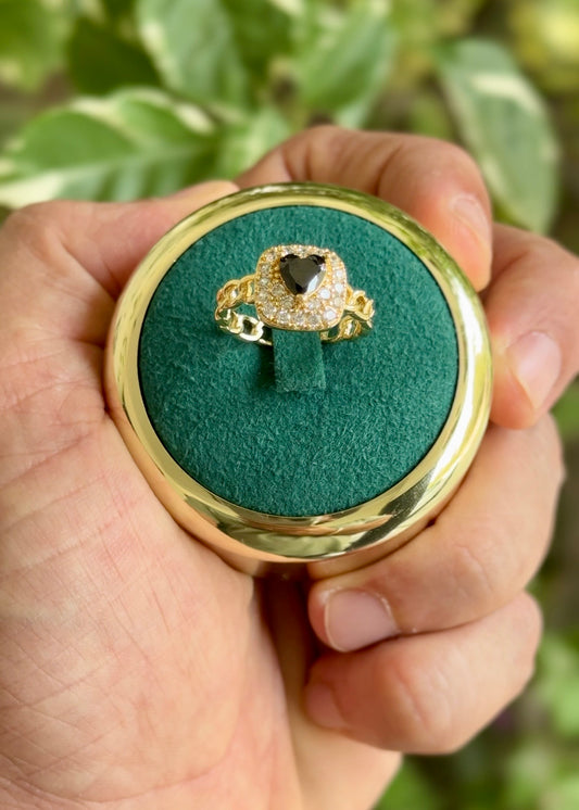 The Midnight Romance Halo Ring✨(Adjustable)