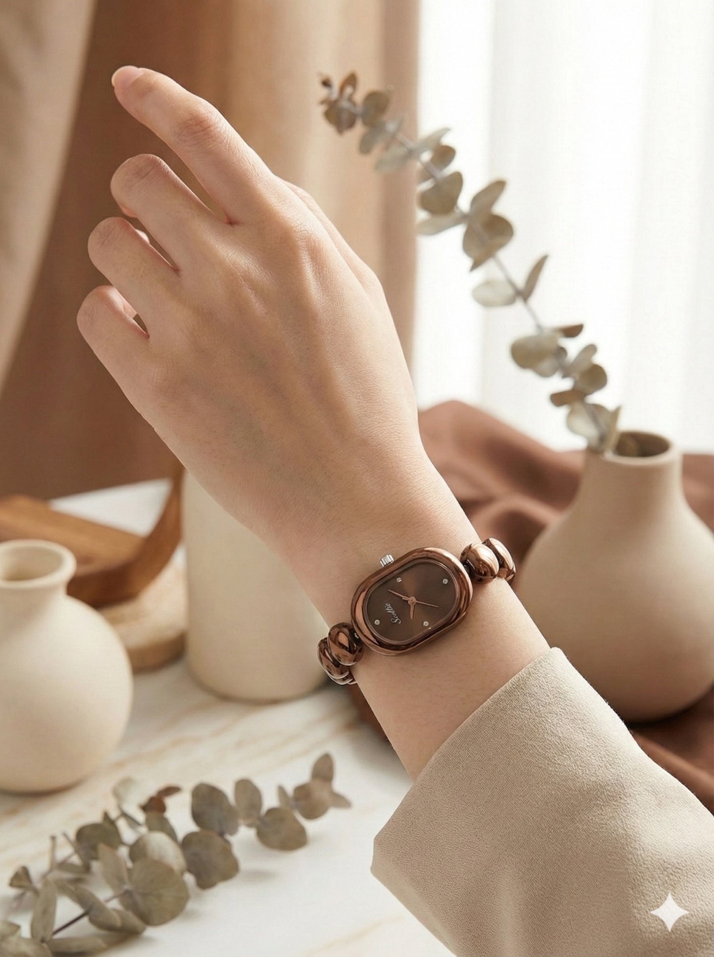 Scottie Bronze Elegance - Women’s Bracelet Watch (Bronze color)