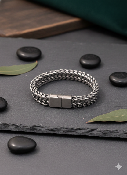 Titan Weave Steel Men’s Bracelets