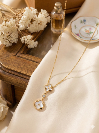 The Pearlescent Clover Necklace