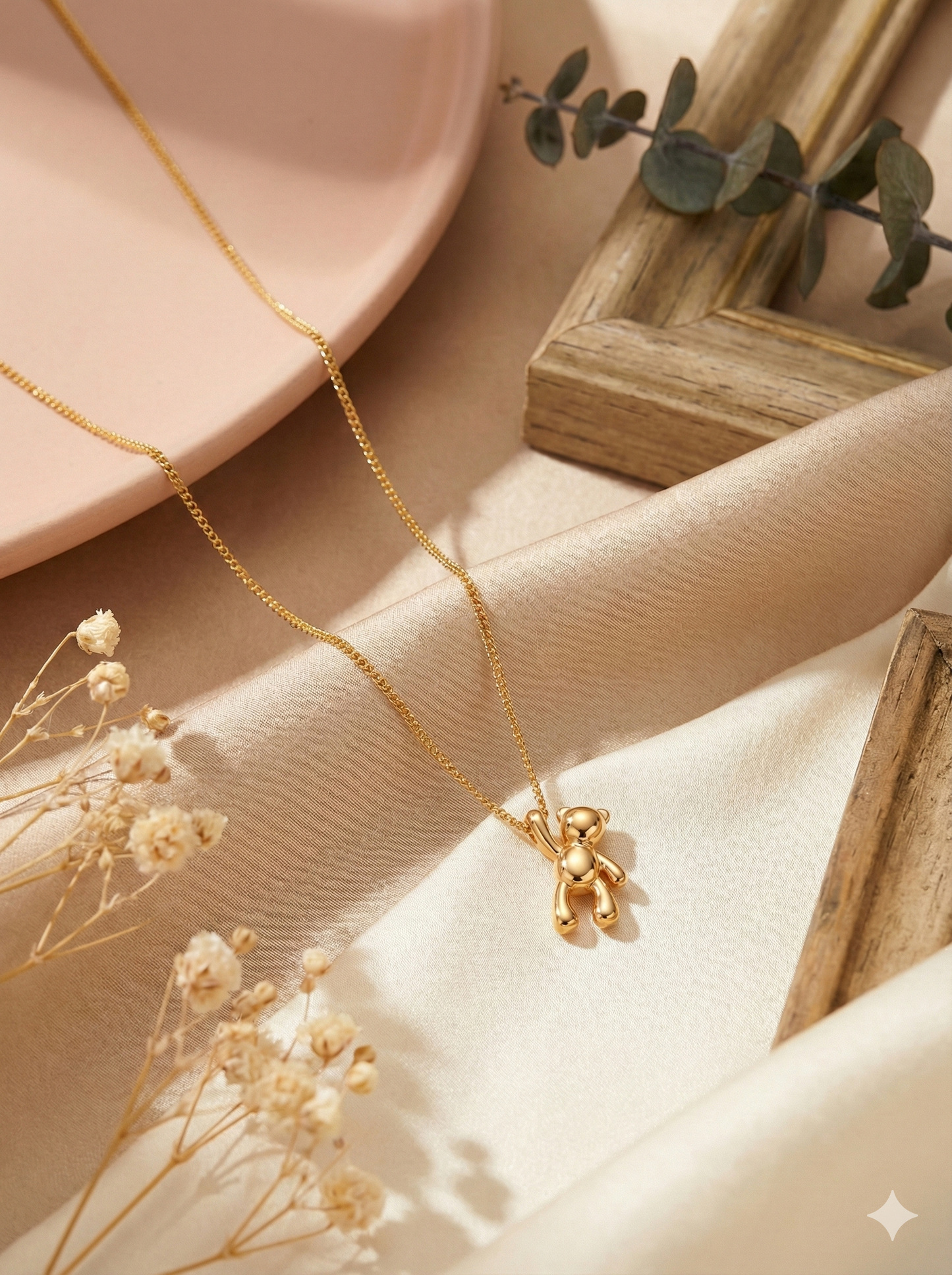Golden Teddy Necklace