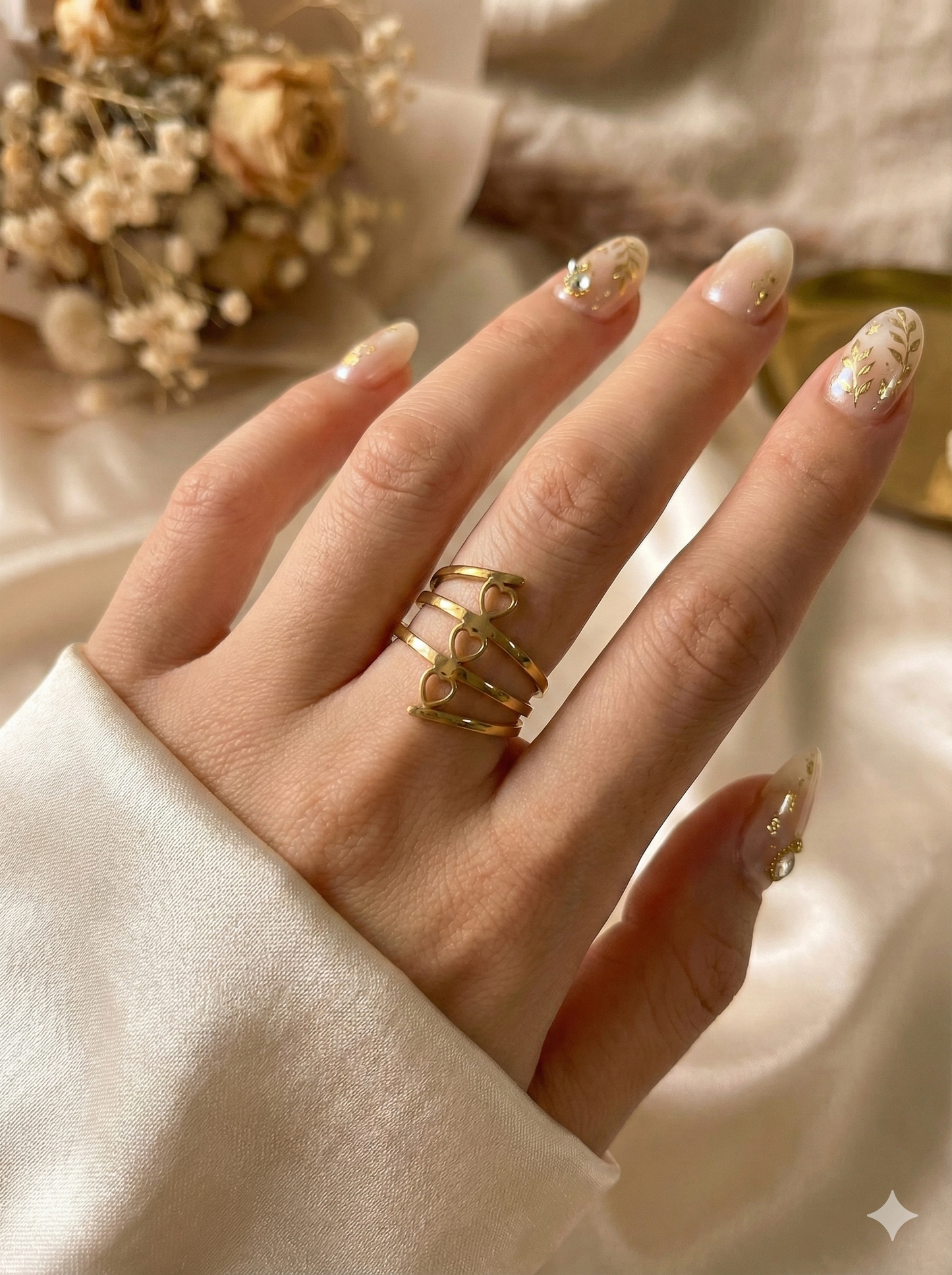 The Triple Heart Wrap Rings