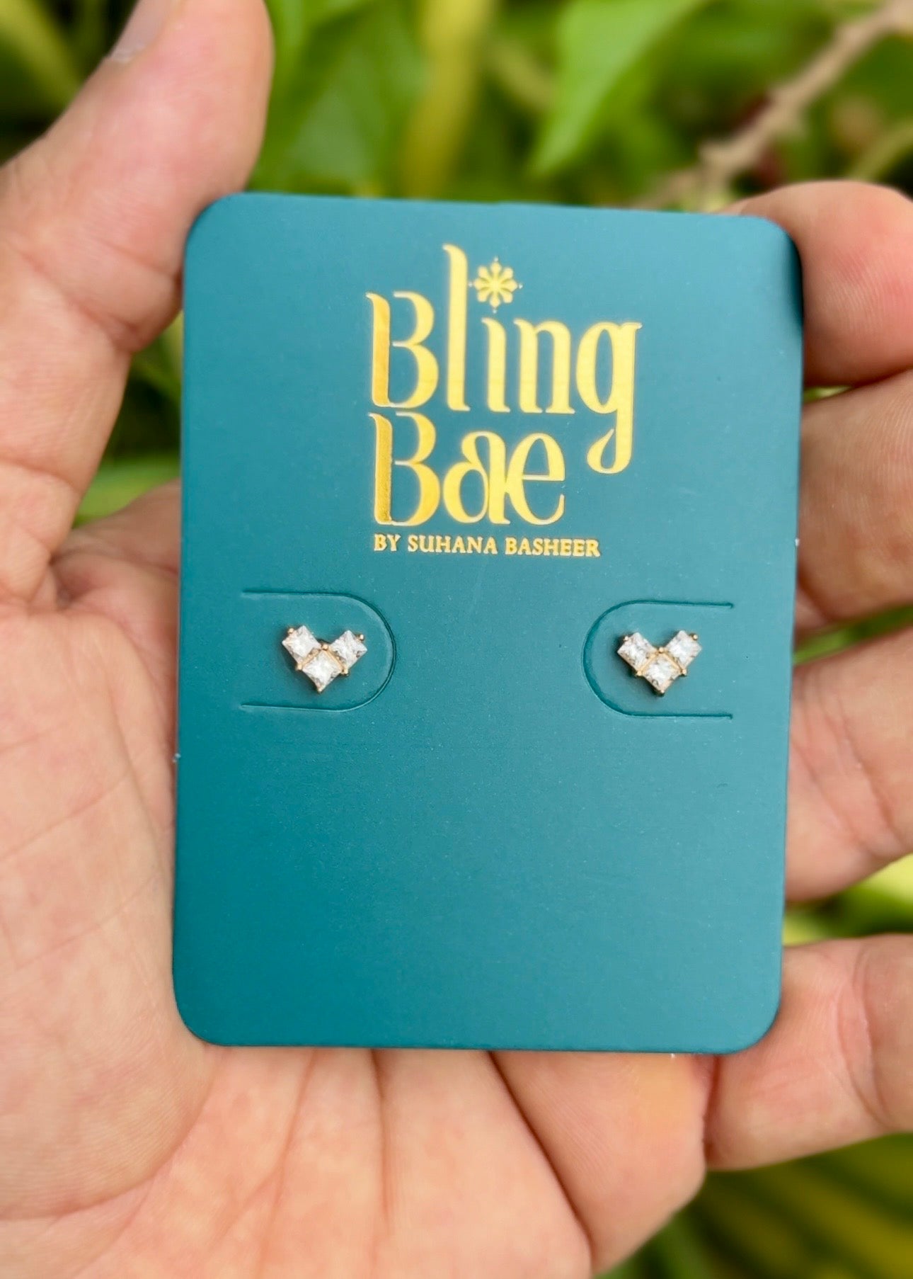 Crystal V-Glow Mini Studs ✨ (316L Grade)