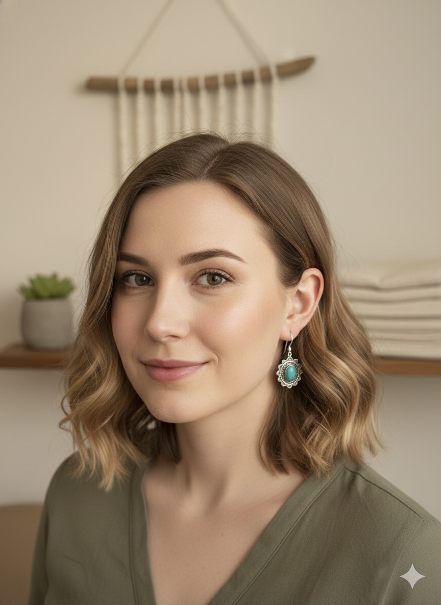 Turquoise Vintage Bloom Earrings