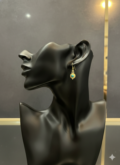 Turquoise Aura Drop Earrings
