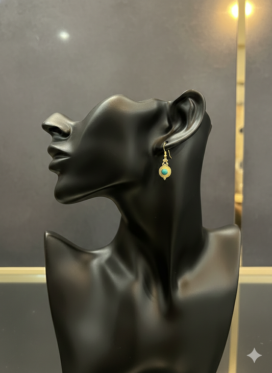 Turquoise Aura Drop Earrings