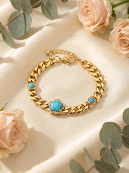 Azure Bloom Pave Bracelets